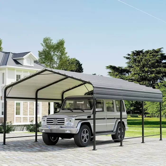 Abri de garage préfabriqué en métal 11x19 pieds