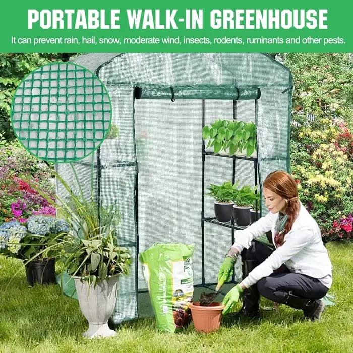 Serre portable avec porte