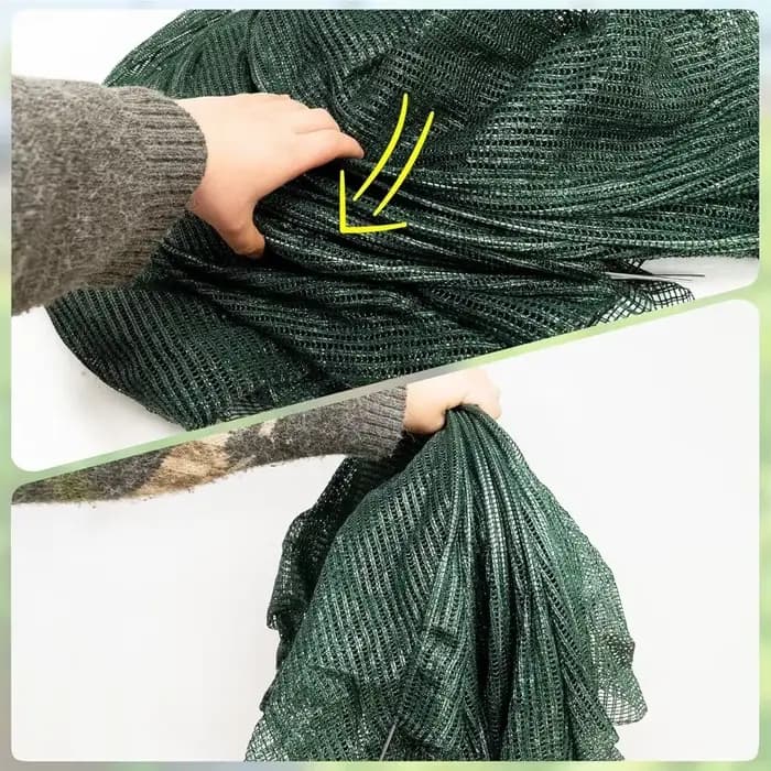 Serre tunnel pliable verte avec protection UV en maille verte