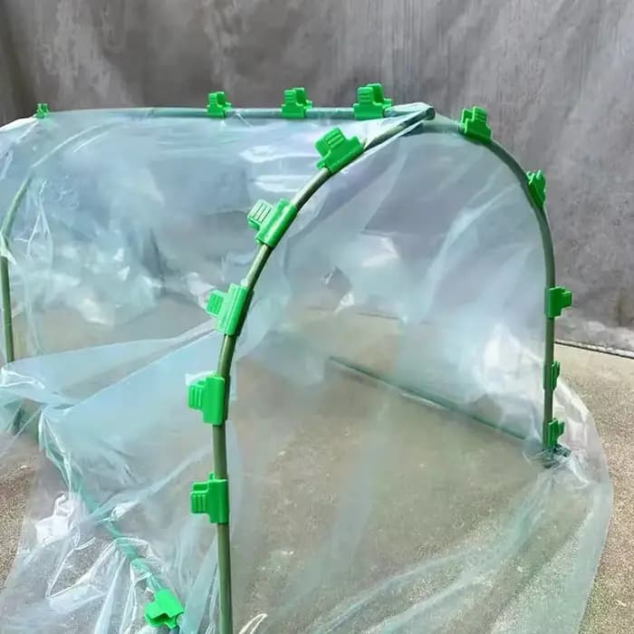 Clips de film de serre en plastique vert