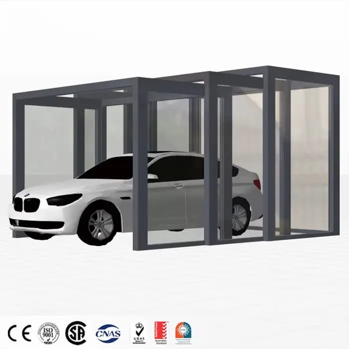 Abri de voiture rétractable et pliable en acier sur mesure