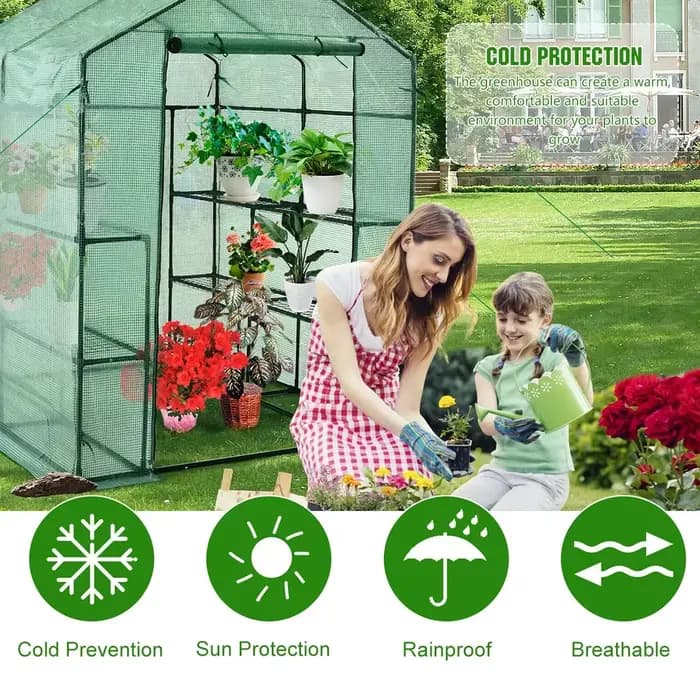 Serre portable avec porte