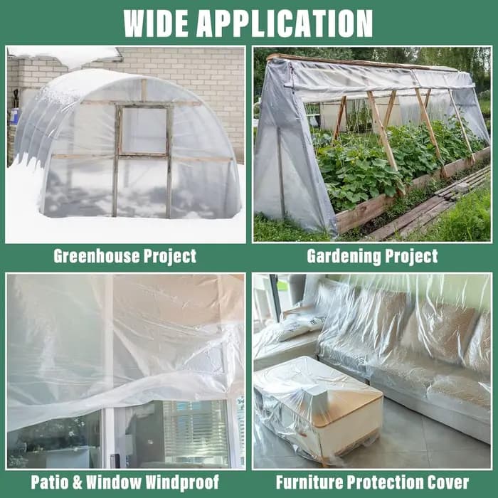 Feuille de plastique transparente pour serre
