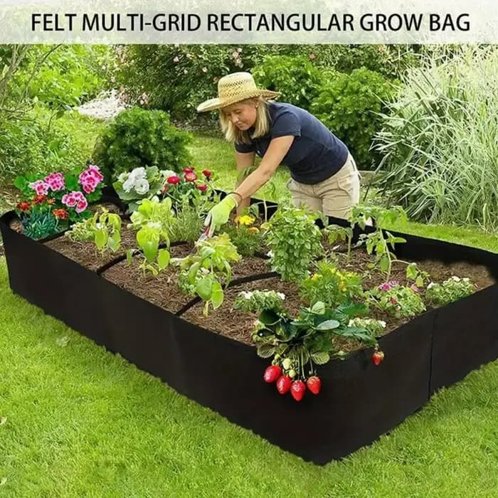 Lit de jardin surélevé en tissu feutré