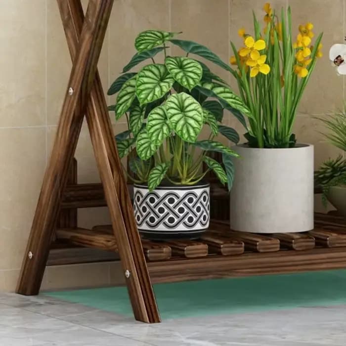 Étagère à plantes décorative en bois