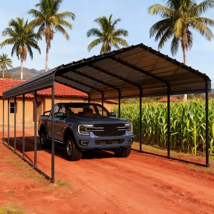 Kit de carport métallique renforcé 11x19 pieds