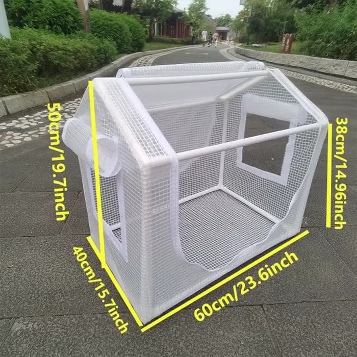 Abri de pluie de serre portable adapté à une utilisation intérieure et extérieure dans les cours - couverture transparente en PVC facile à installer qui