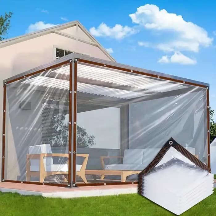 Bâches transparentes avec œillets-bâche transparente pour jardins extérieurs