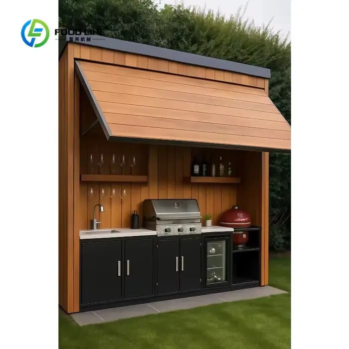 Abri de cuisine extérieur modulaire moderne personnalisé
