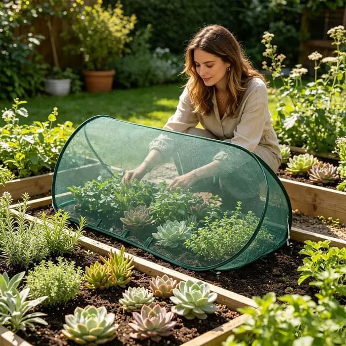 Couverture en filet pour plantes de jardin