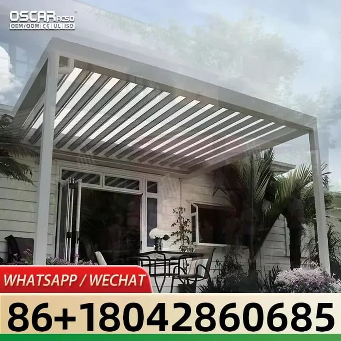 Pergola motorisée imperméable pour carport