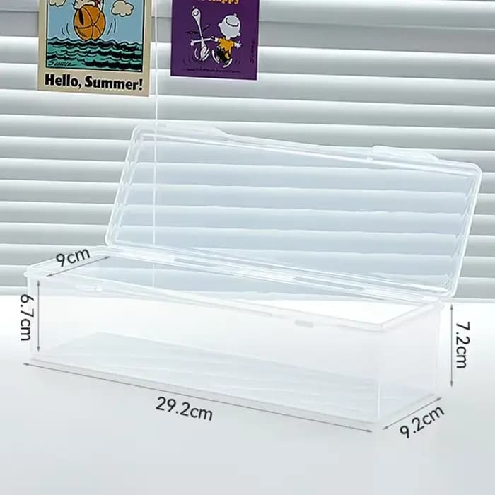 Boîte de rangement compartimentée en plastique transparent