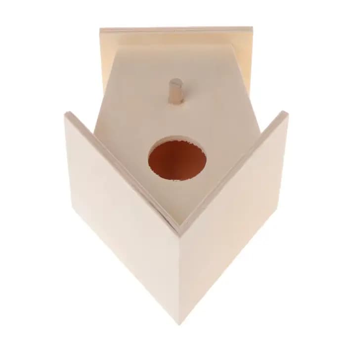 Nichoir en bois fait à la main avec perchoir pour petits oiseaux