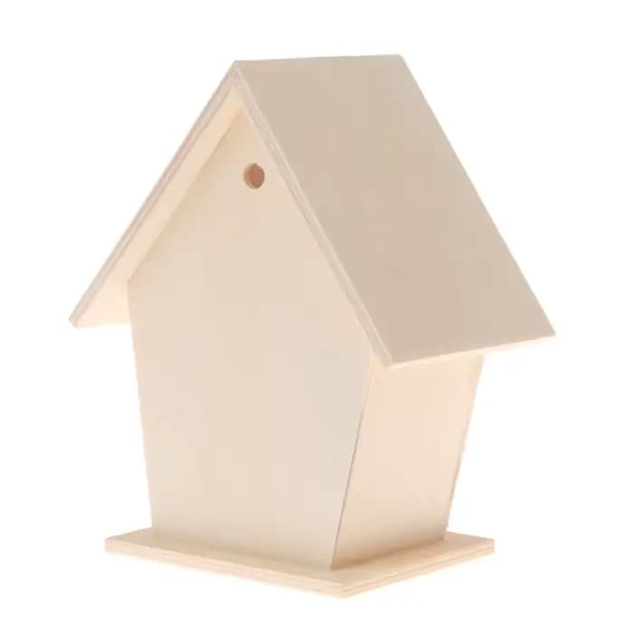 Nichoir en bois fait à la main avec perchoir pour petits oiseaux