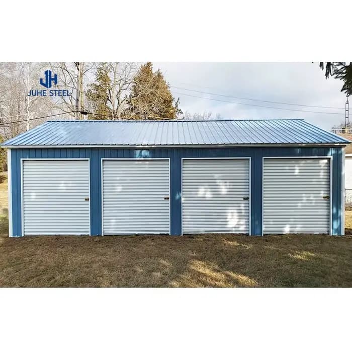 Garage pour voiture en structure acier