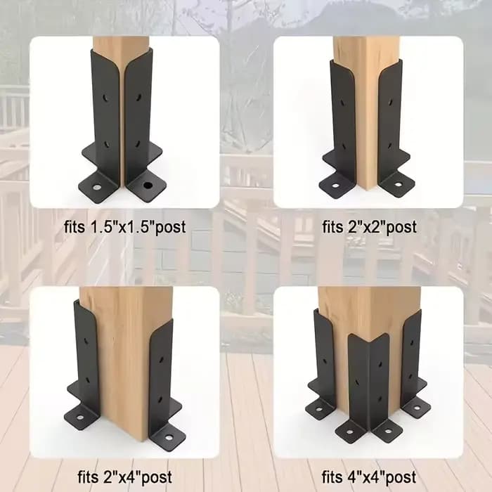 Supports de poteaux métalliques robustes 2 pièces