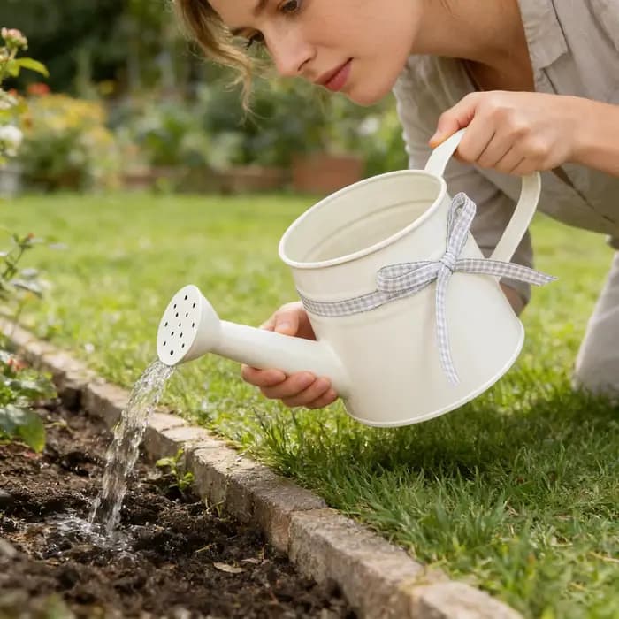 Petite Arrosoir 1L en Métal Antirouille pour Plantes d'Intérieur