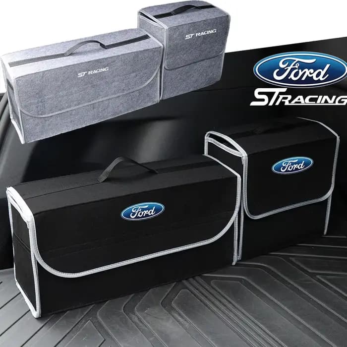 Boîte de rangement en feutre pour coffre de voiture, sac de rangement pliable, outil de tri des objets en désordre dans la voiture, Ford Fiesta Mondeo Fusion Explorer Escape Edge ST
