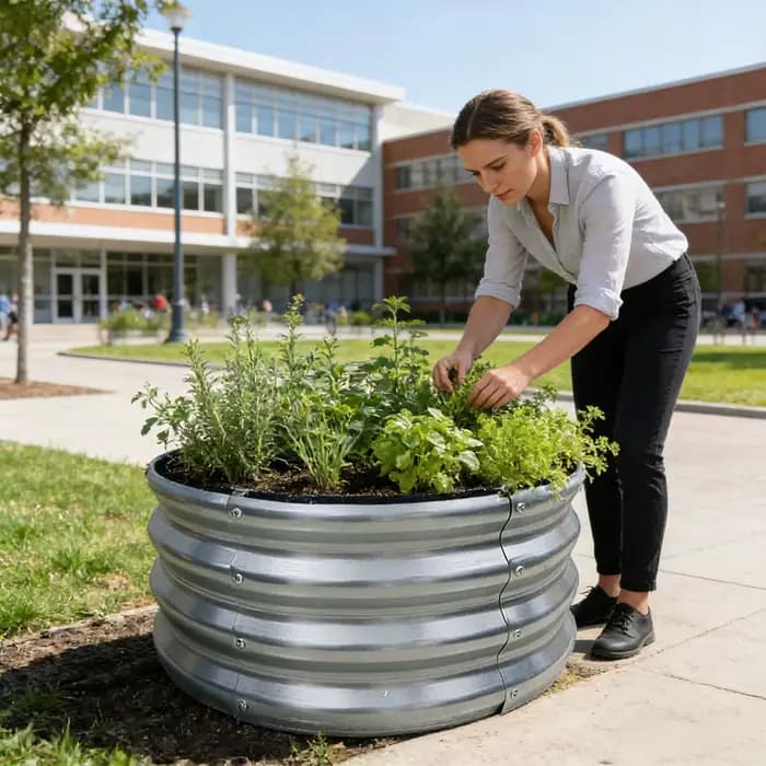 Bac à légumes surélevé galvanisé de 60 cm