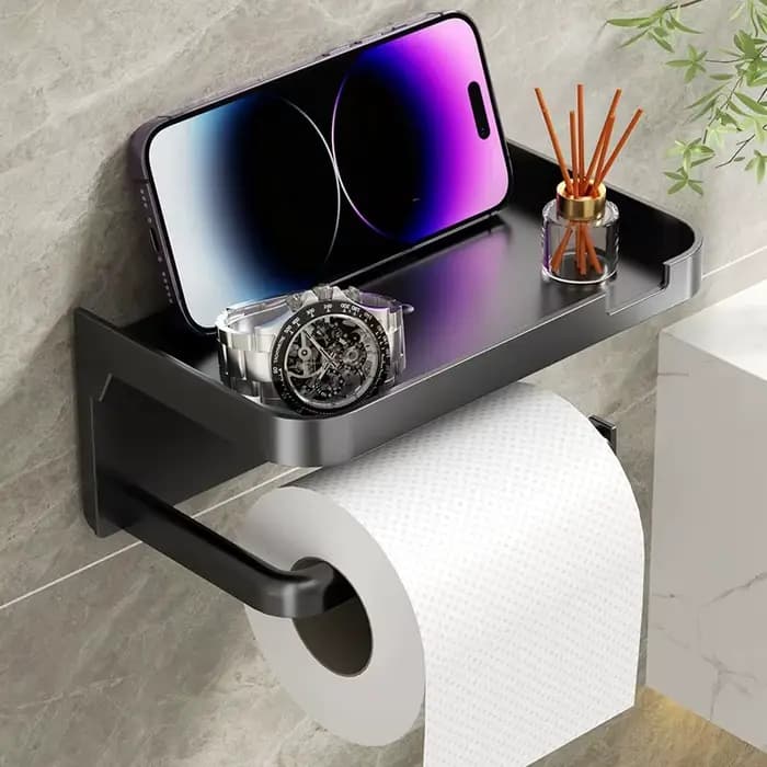 Support mural en plastique pour papier toilette