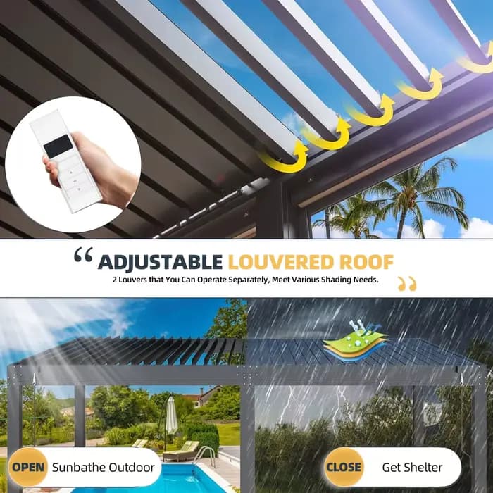 Pergola en aluminium robuste