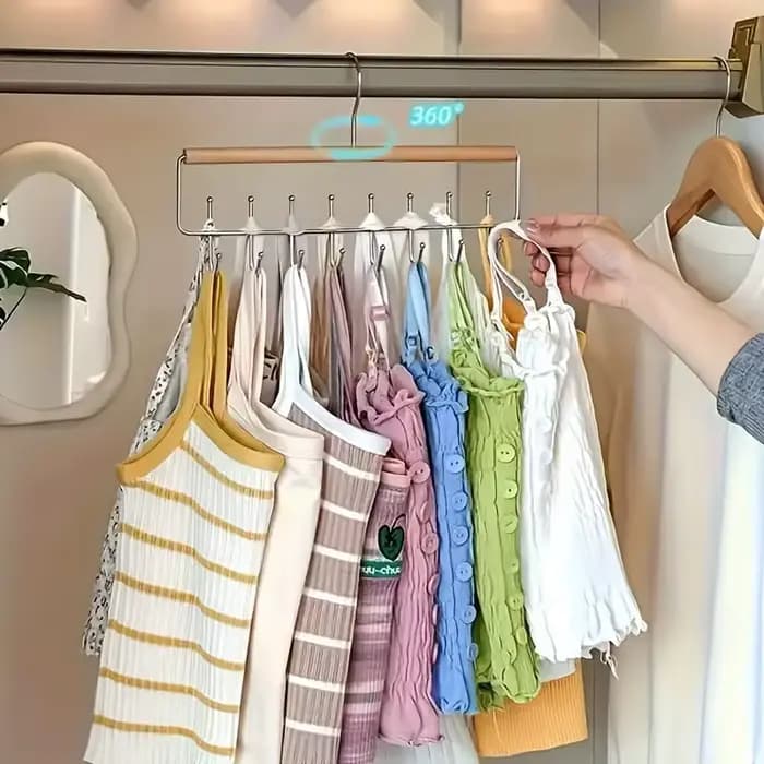 Boîte de rangement murale en métal avec 8 crochets