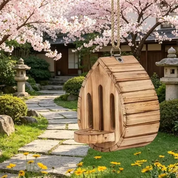 Maison à papillons en bois