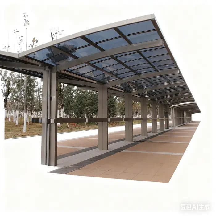 Auvent de hangar de stationnement en aluminium-Station de recharge EV communautaire à domicile abri de pluie pour porte-vélo