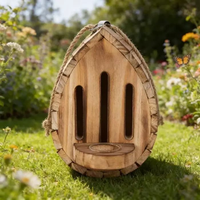 Maison à papillons en bois