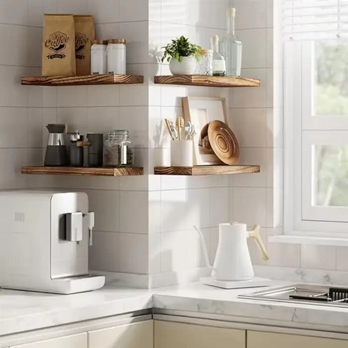Étagère murale en bois pour balcon
