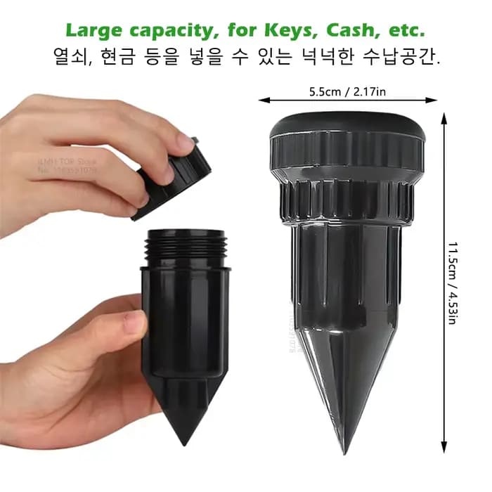 Cache-clé de jardin, arrosoir souterrain réaliste