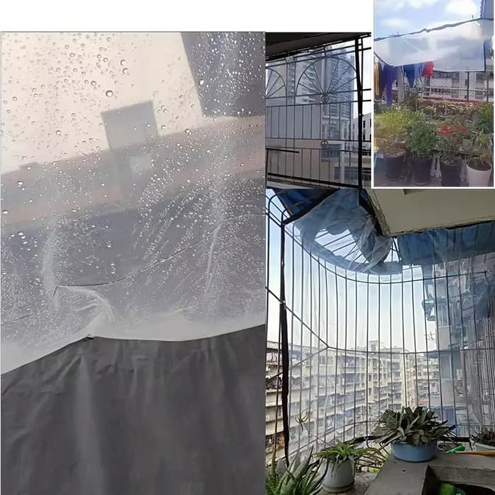 TarLII-Bâche transparente étanche à la pluie