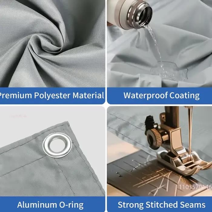 Toile d'ombrage 2x3/3x4/4x5/M imperméable pour extérieur