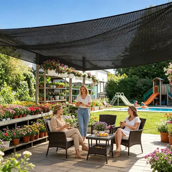 Toile d'ombrage de jardin