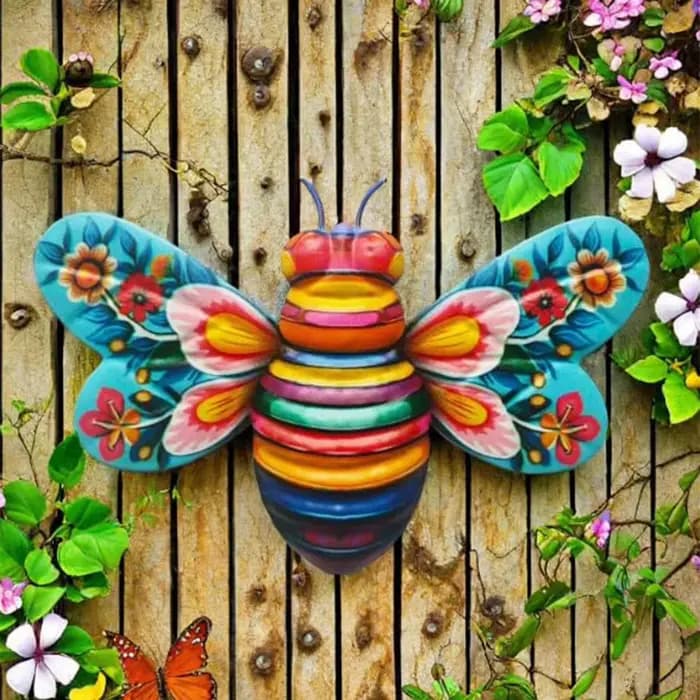 Décoration murale en métal pour jardin