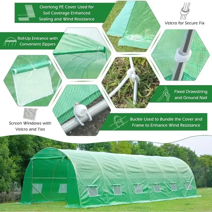 Pour serre 26' x 10' x 6
