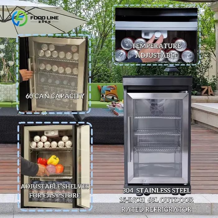 Ensemble d'armoires de cuisine extérieures personnalisées résistantes aux intempéries