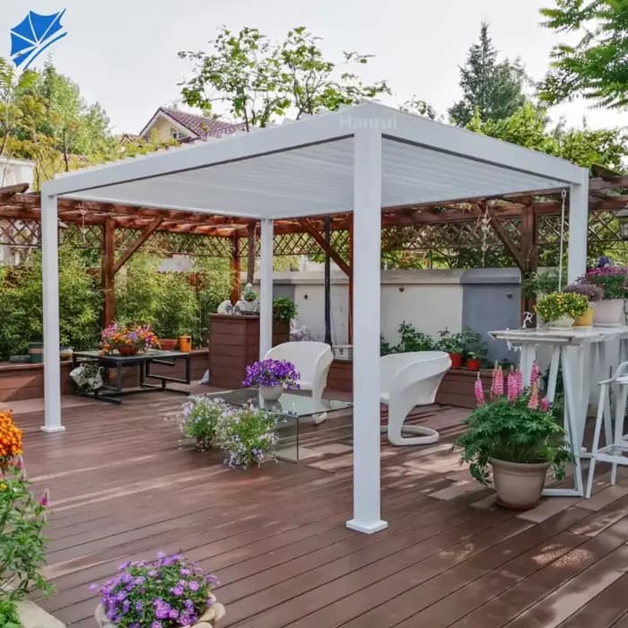 Pergola bioclimatique en aluminium sur mesure 6x4 pour extérieur
