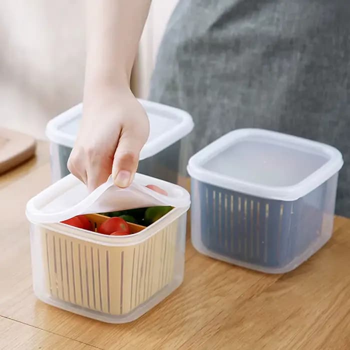 Boîte de rangement de Fruits et légumes à 2 grilles