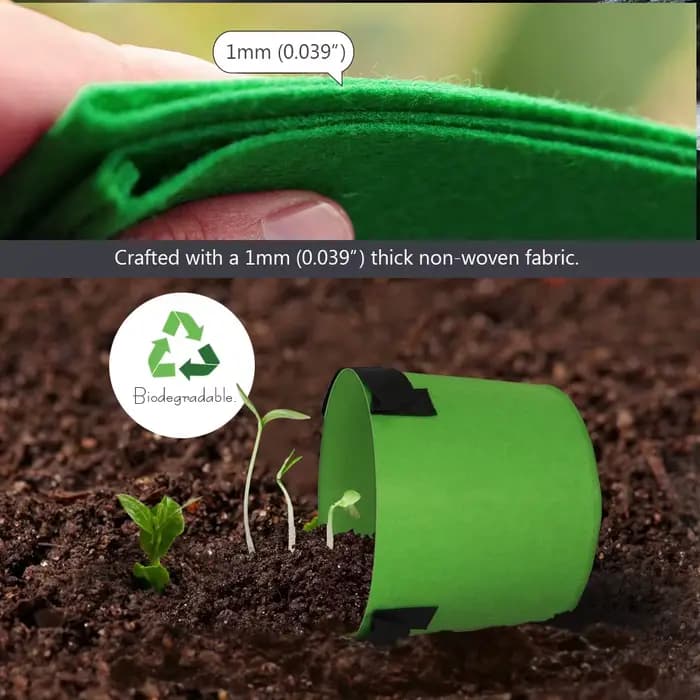 Sacs de Culture en Tissu Vert pour Jardin