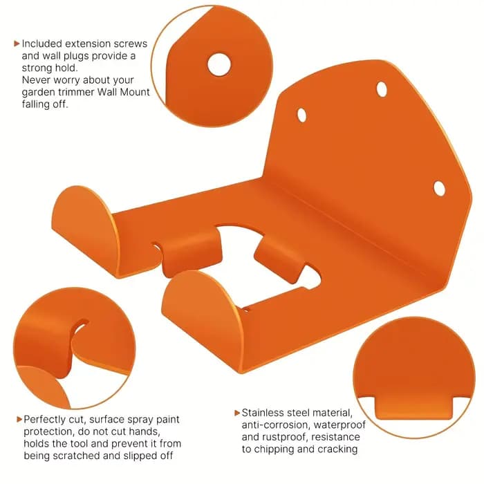 Étagère murale en métal pour garage - Porte-outils de jardin