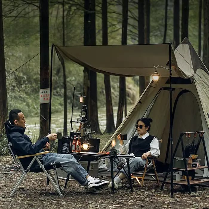 Table pliante réglable en alliage d'aluminium pour camping en plein air