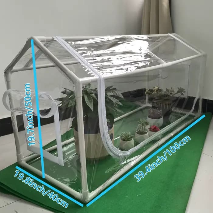 Serre en PVC/PE résistant au froid à boîtier complet pour le jardinage domestique