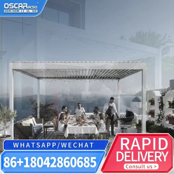 Pergola motorisée imperméable pour carport
