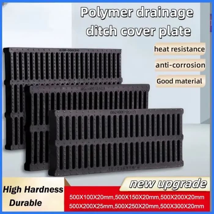 Nouvelle grille de drainage rectangulaire en résine plastique haute résistance pour garage