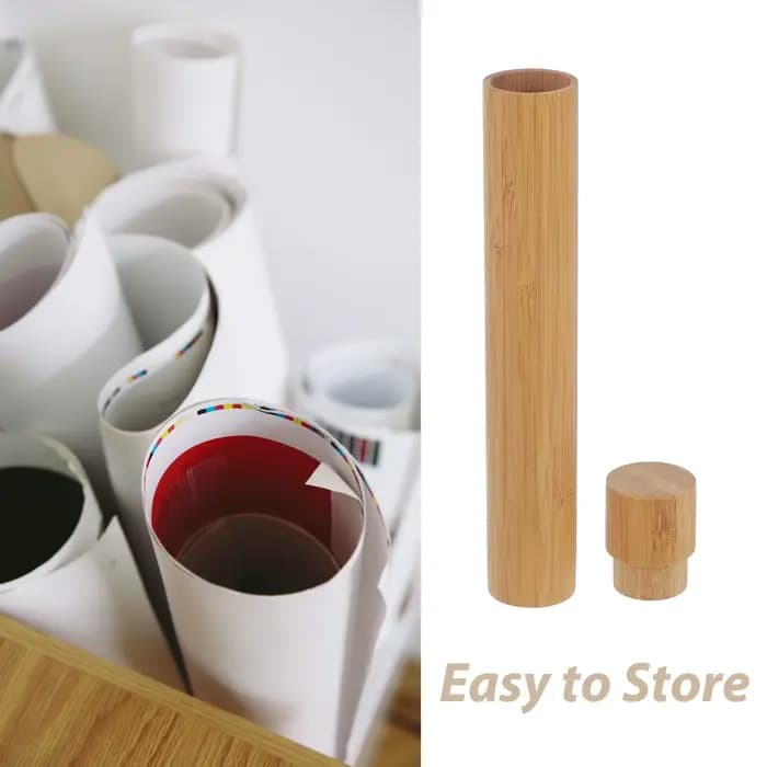 Tube de stockage en bambou