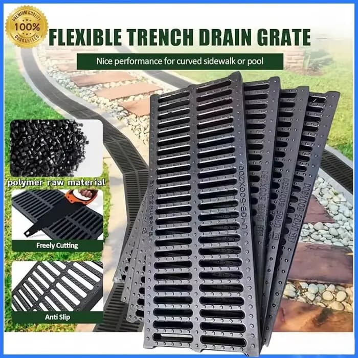 Nouvelle grille de drainage rectangulaire en résine plastique haute résistance pour garage