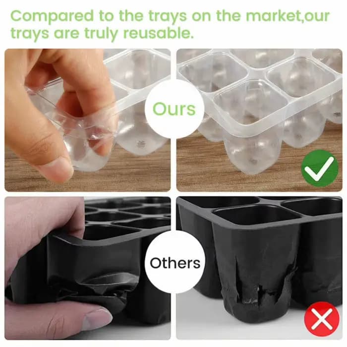 Mini serre intérieure à 12 compartiments