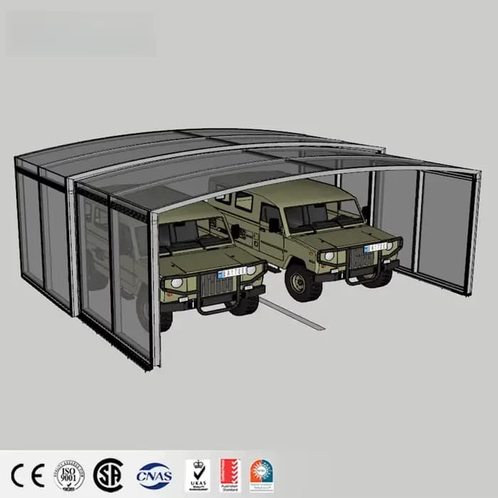 Abri de voiture pliable et rétractable électrique manuel sur mesure toutes tailles