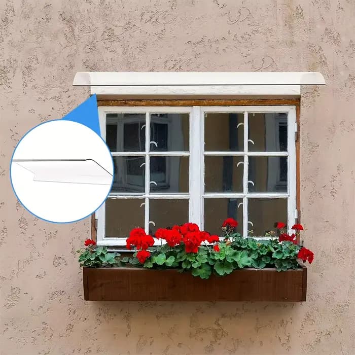 Auvent transparent invisible anti-UV et anti-pluie pour fenêtre